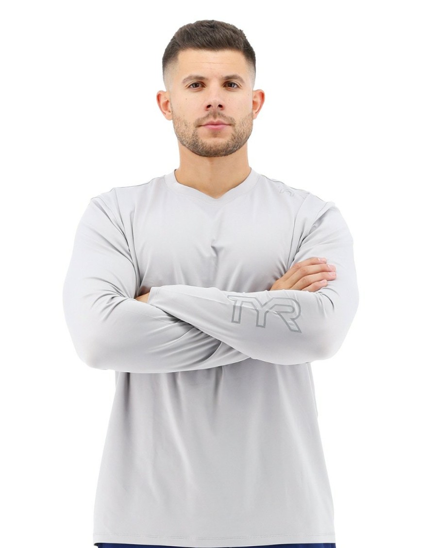 Men TYR Sport Shirts | Tyr Men'S Sundefense Long Sleeve Shirt