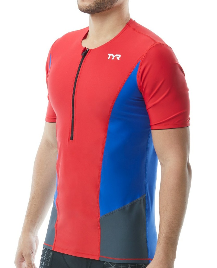 Men TYR Sport Triathlon | Tyr Men'S Short Sleeve Top