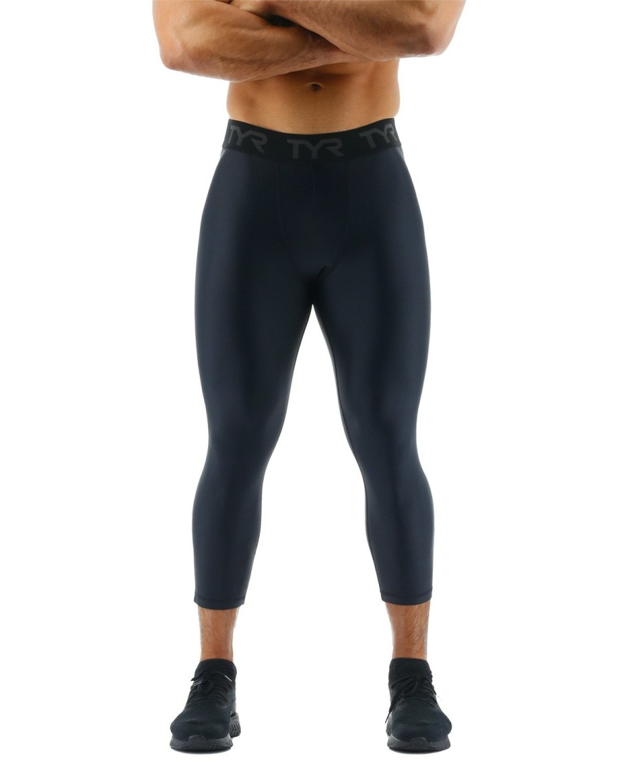 Men TYR Sport Compression | Tyr Compression Men'S Compression Crop - Solid