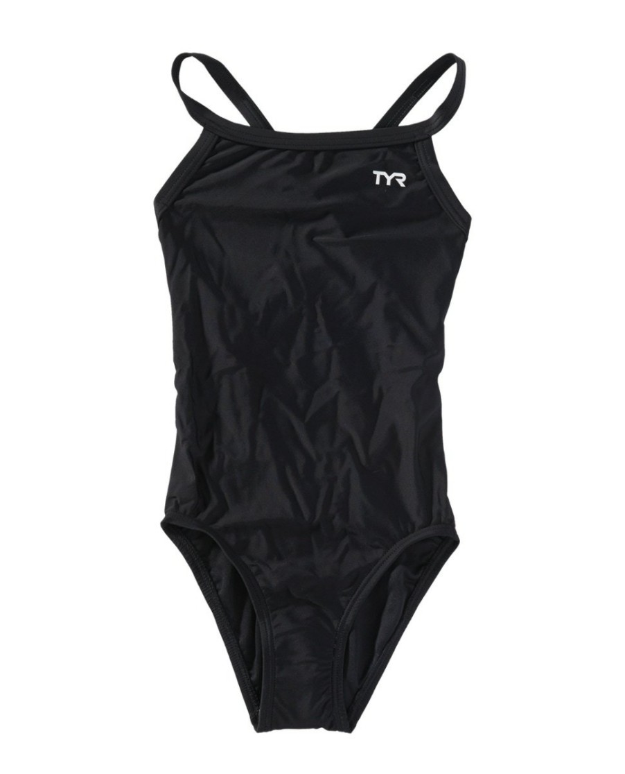 Kids TYR Sport Competition Swimwear | Tyreco Girls' Diamondfit Swimsuit - Solid