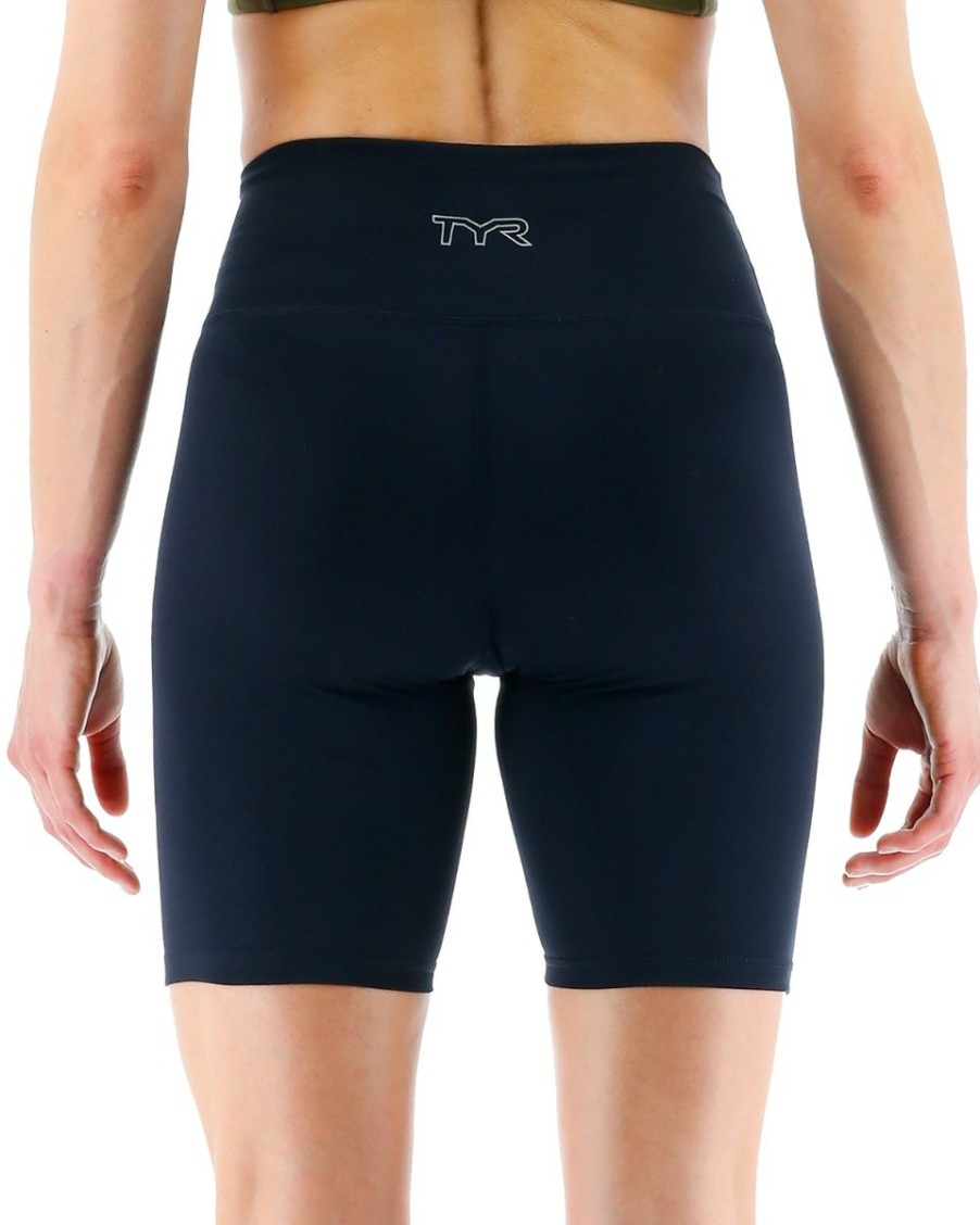 Women TYR Sport Shorts | Tyr Base Kinetic Women'S High-Rise 8" Short - Solid