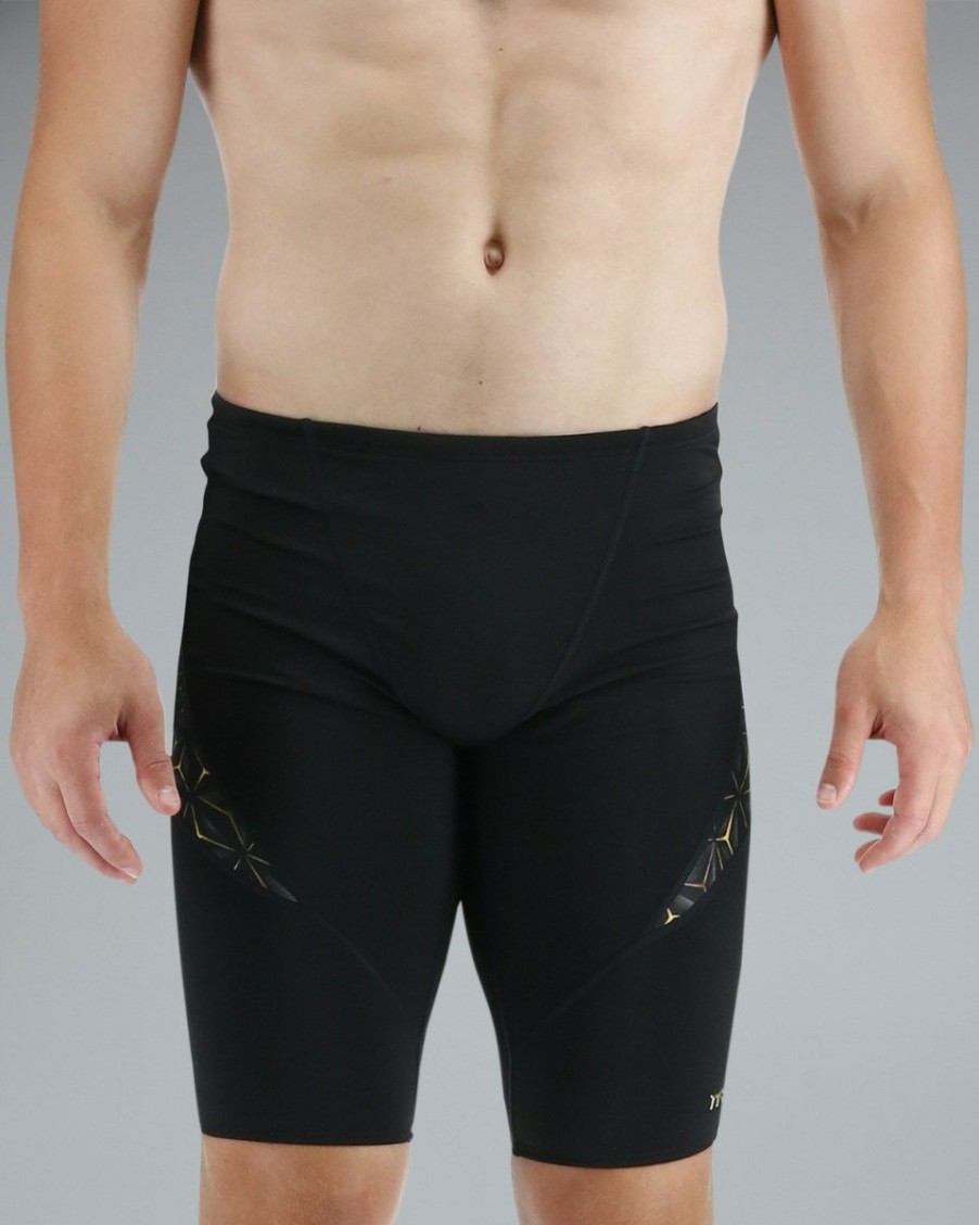 Men TYR Sport Team Suits | Tyr Durafast Elite® Men'S Curve Splice Jammer Swimsuit - Obsidian