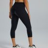 Women TYR Sport Leggings | Tyr Base Kinetic Women'S High-Rise 21" Logo Leggings - Solid