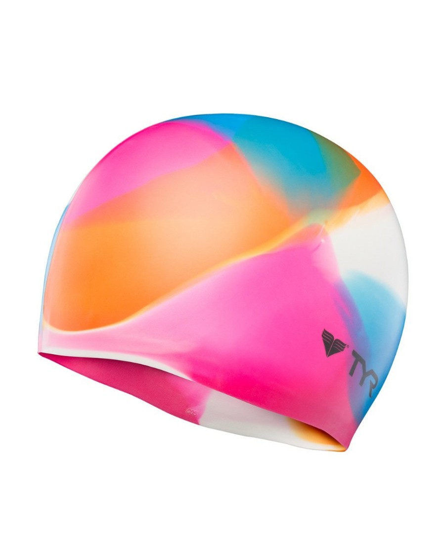 Men|Women TYR Sport Swim Caps|Swim Accessories | Tyr Adult Silicone Swim Cap - Kaleidoscope