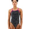 Women TYR Sport One Piece|Beach & Board|Controlfit Suits|Training Suits | Tyr Durafast Elite® Women'S Diamond Controlfit Swimsuit - Blackout Camo