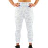 Women TYR Sport Leggings | Tyr Base Kinetic Women'S High-Rise 21" Leggings - Whiteout Camo