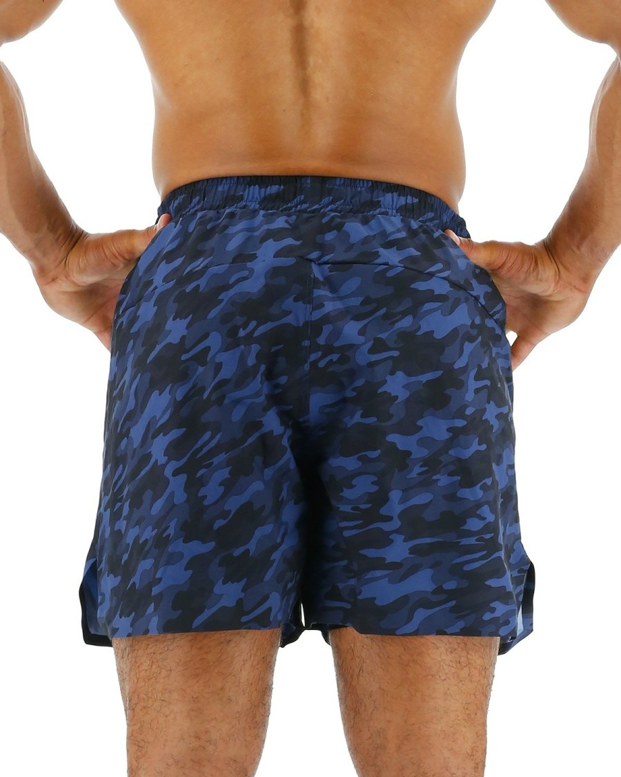 Men TYR Sport Shorts | Tyr Hydrosphere Men'S Unlined 6" Momentum Shorts - Midnight Camo