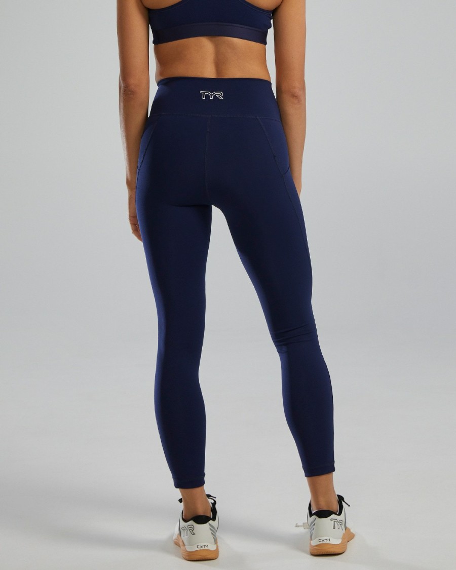 Women TYR Sport Leggings | Tyr Joule Elite Women'S High-Waisted 25" Pocket Leggings - Solid