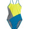 Kids TYR Sport Competition Swimwear | Tyr Durafast One® Girls' Cutout Swimsuit - Solid Splice Block