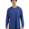 Men TYR Sport Shirts | Tyr Climadry Men'S Raglan Long Sleeve Tech Tee - Solid / Heather