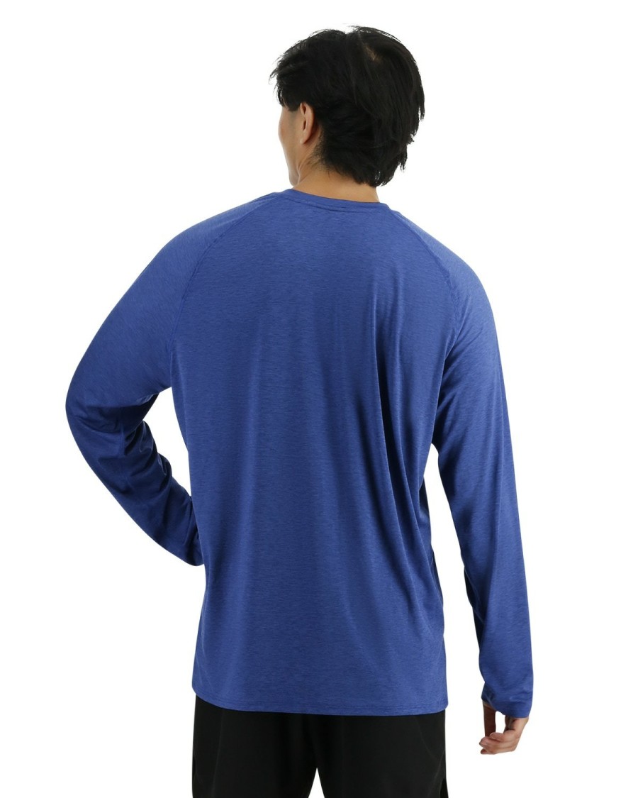 Men TYR Sport Shirts | Tyr Climadry Men'S Raglan Long Sleeve Tech Tee - Solid / Heather