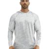 Men TYR Sport Hoodies & Sweatshirts | Tyr Sundefense Men'S Vented Hooded Shirt - Camohex