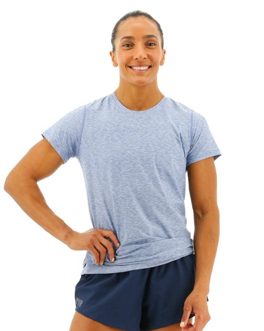 Women TYR Sport Shirts | Tyr Airtec Women'S Short Sleeve Tee - Solid