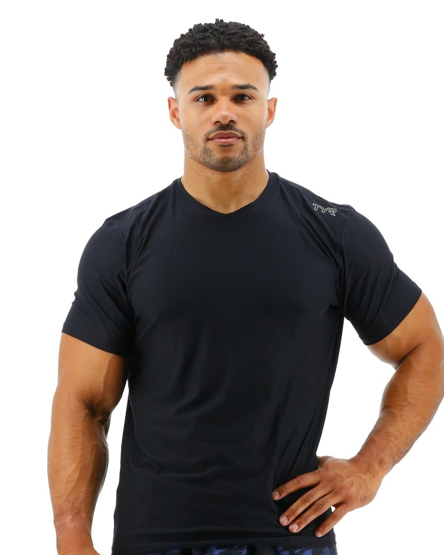 Men TYR Sport Shirts | Tyr Airtec Men'S Tee - Solid