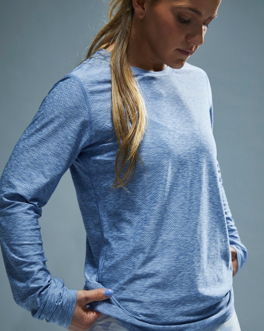 Women TYR Sport Shirts | Tyr Airtec Women'S Long Sleeve Tee - Solid