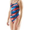 Women TYR Sport One Piece|Training Suits | Tyr Durafast One® Women'S Braidfit Swimsuit - Freedom Flag