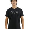 Men TYR Sport Shirts | Tyr Climadry Men'S Raglan Big Logo Tech Tee - Solid