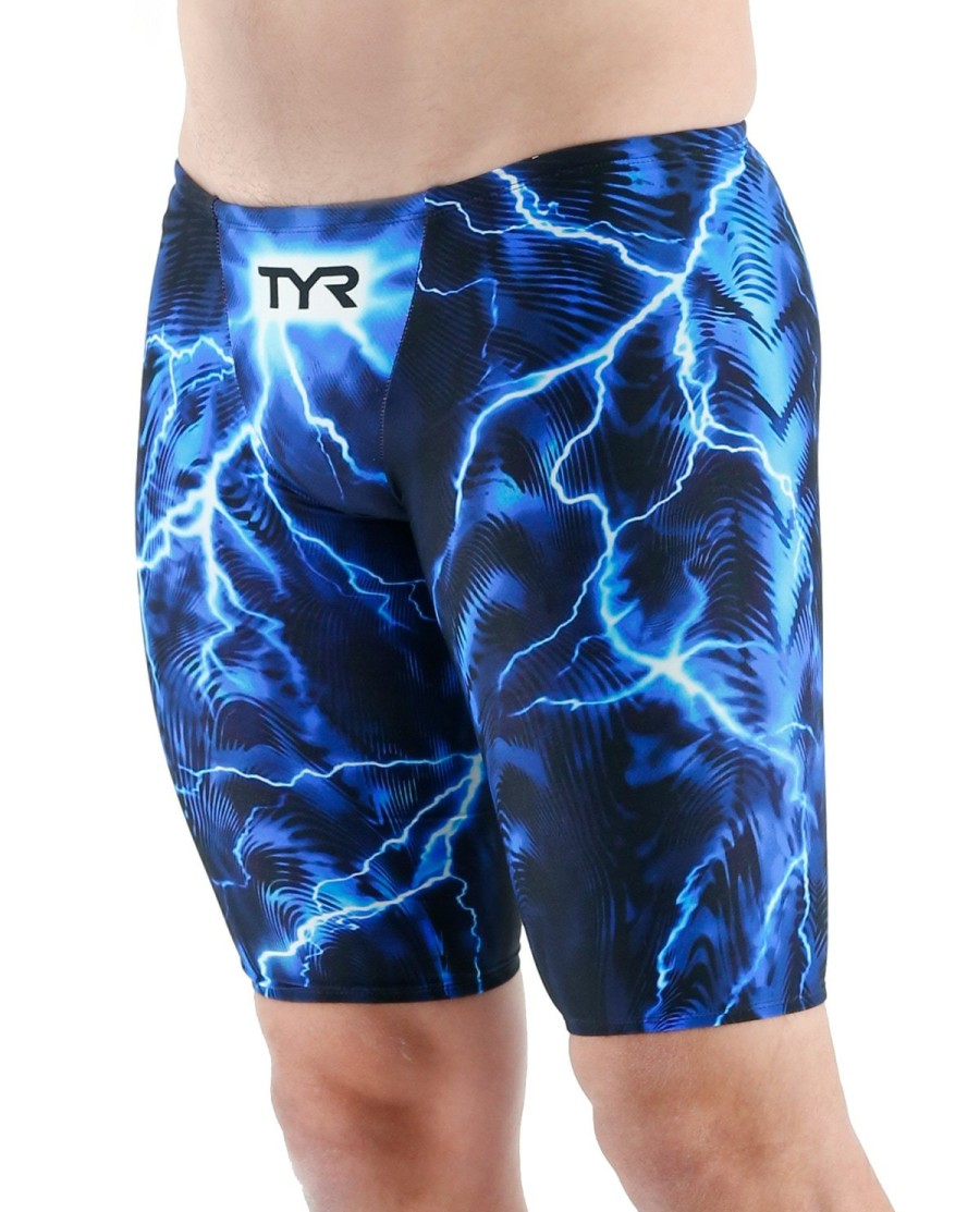 Men TYR Sport Technical Suits | Tyr Men'S Venzo High-Waist Jammer Swimsuit - Phantom Oblivion