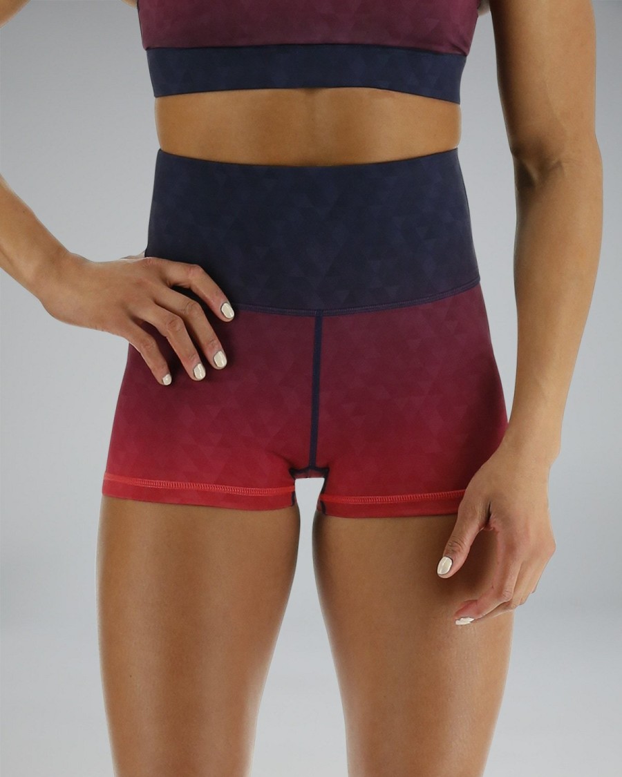 Women TYR Sport Shorts | Tyr Base Kinetic Women'S High-Rise 2" Shorts - Ember