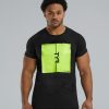 Men TYR Sport Shirts | Tyr Ultrasoft Men'S Short Sleeve Graphic Tee - Attak Yellow Logo