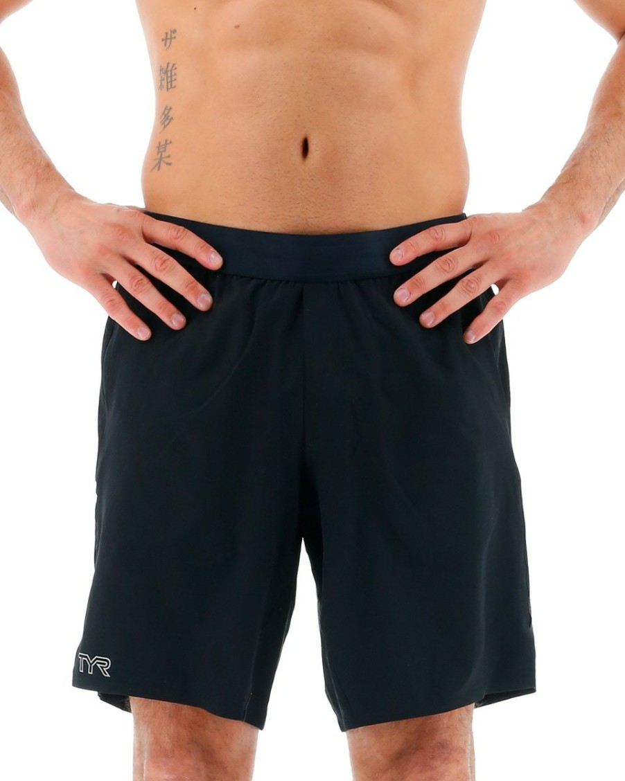 Men TYR Sport Shorts | Tyr Hydrosphere Men'S Lined 9" Unbroken Shorts - Solid