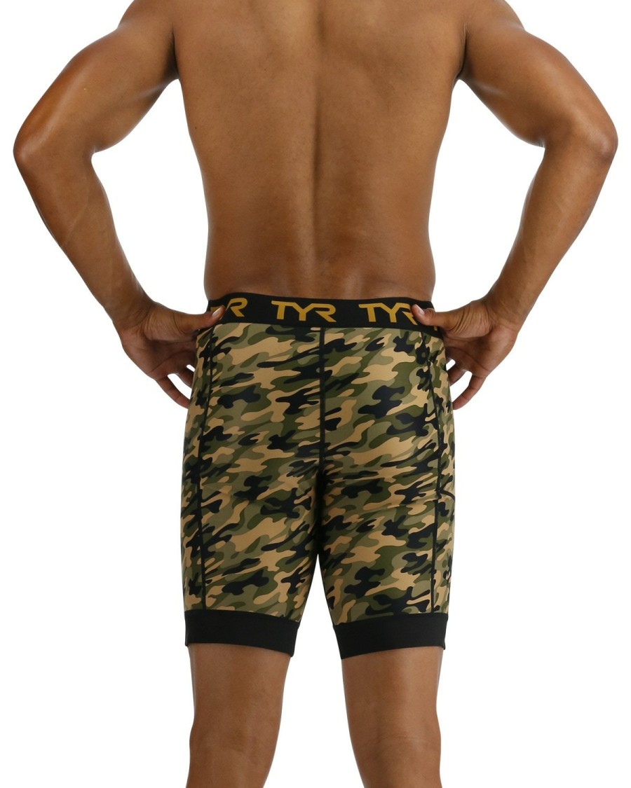 Men TYR Sport Compression | Tyr Men'S Compression Shorts - Terra Camo