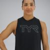 Women TYR Sport Shirts | Tyr Climadry Women'S Cropped Tech Tank - Solid / Heather