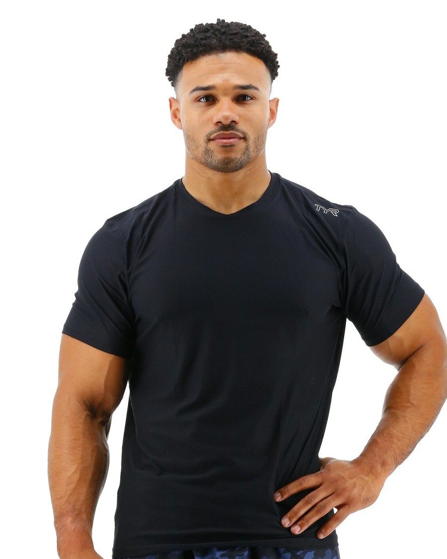 Men TYR Sport Shirts | Tyr Airtec Men'S Tee - Solid