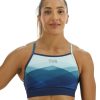 Women TYR Sport Sports Bras | Tyr Base Kinetic Women'S High Neck Sports Bra - Forge