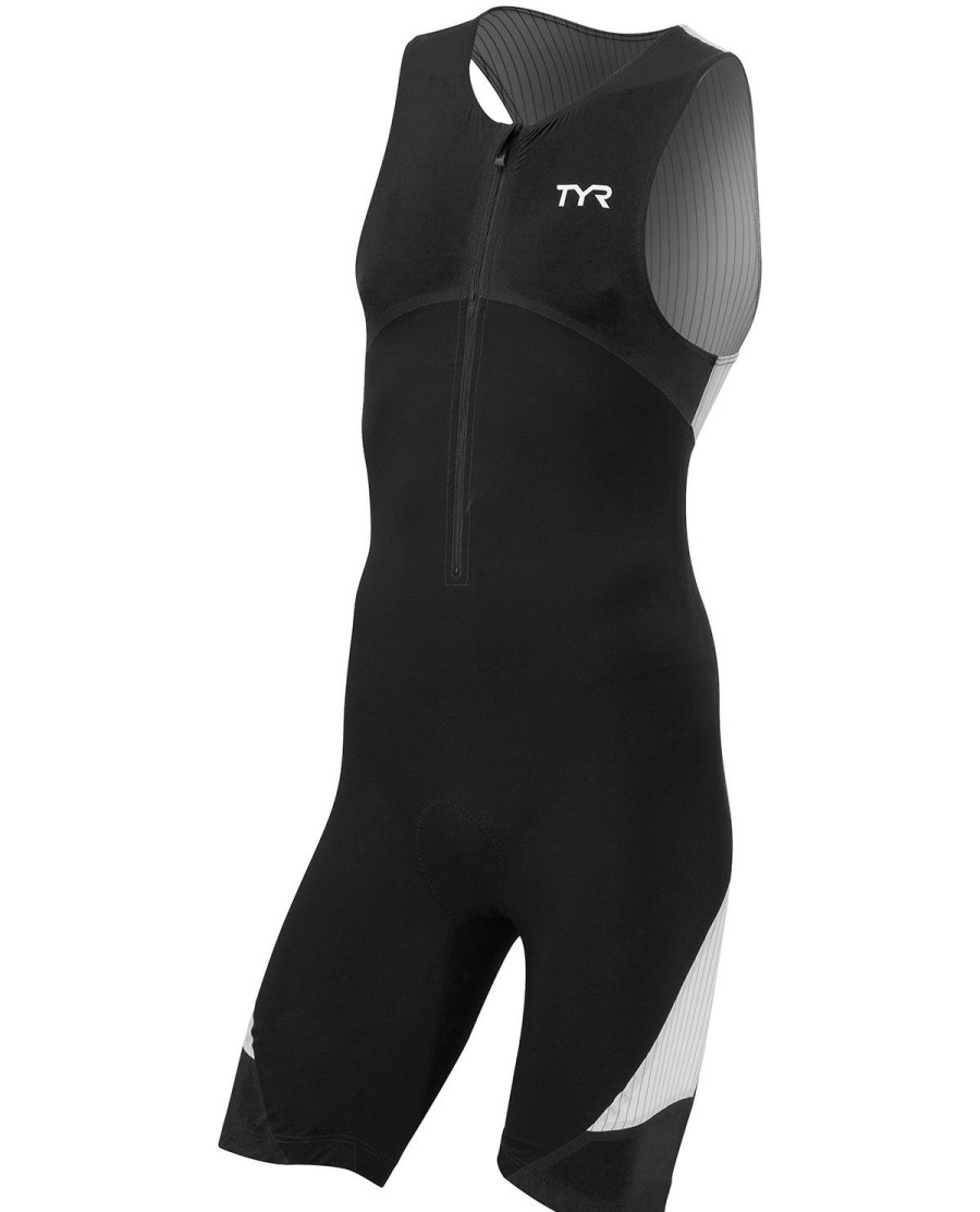 Men TYR Sport Triathlon | Tyr Men'S Padded Front-Zip Tri-Suit - Carbon