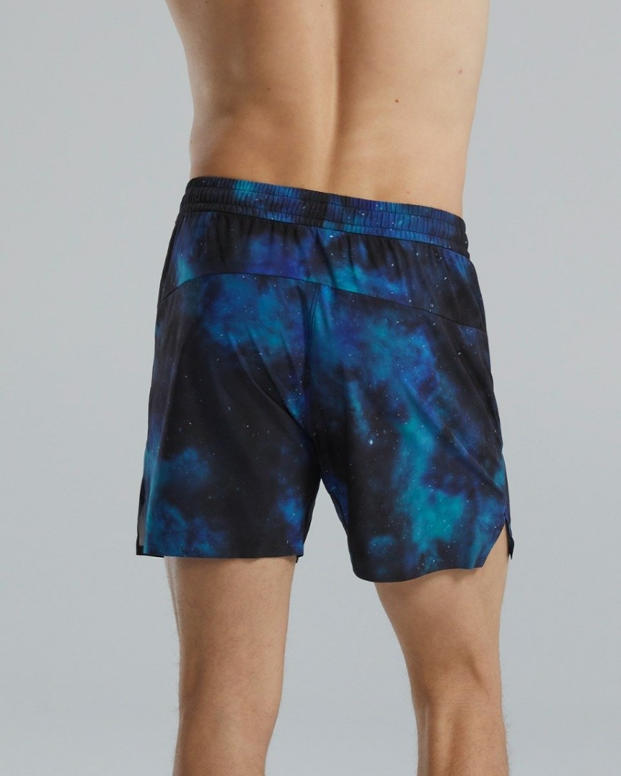 Men TYR Sport Shorts | Tyr Hydrosphere Men'S Unlined 6" Momentum Shorts - Cosmic Night