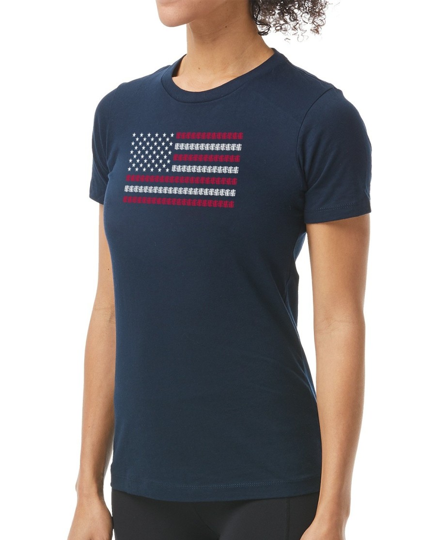 Women TYR Sport Shirts | Tyr Women'S Graphic Tee - Usa Lanes