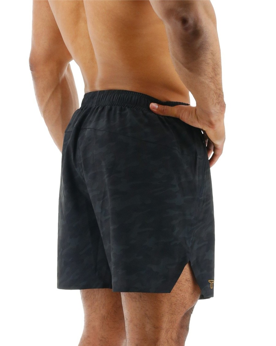 Men TYR Sport Shorts | Tyr Hydrosphere Men'S Unlined 6" Momentum Shorts - Blackout Camo