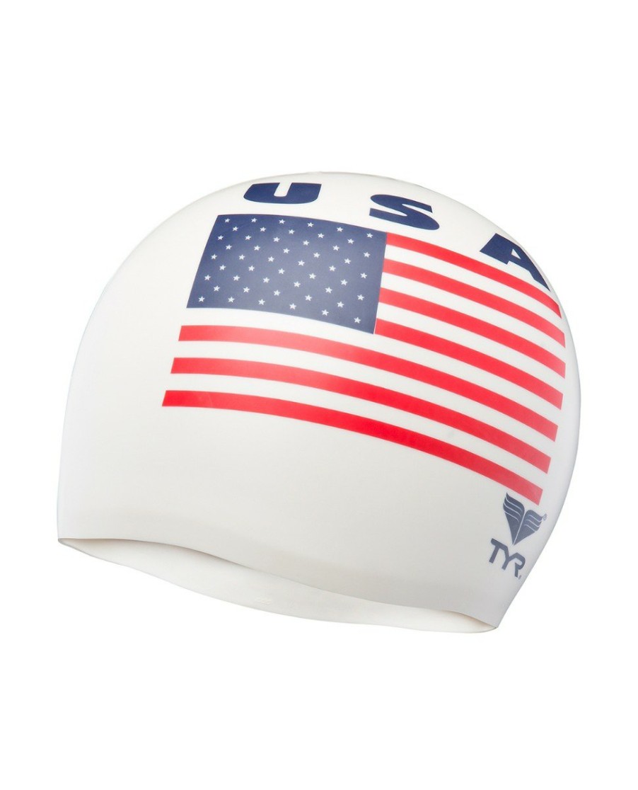 Men|Women TYR Sport Swim Caps|Swim Accessories | Tyr Adult Silicone Swim Cap - Usa