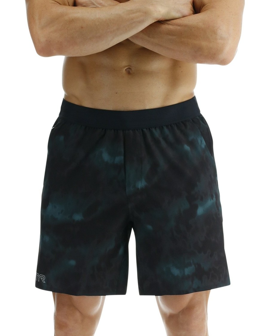 Men TYR Sport Shorts | Tyr Hydrosphere Men'S Unlined 7" Unbroken Shorts - Turbulent