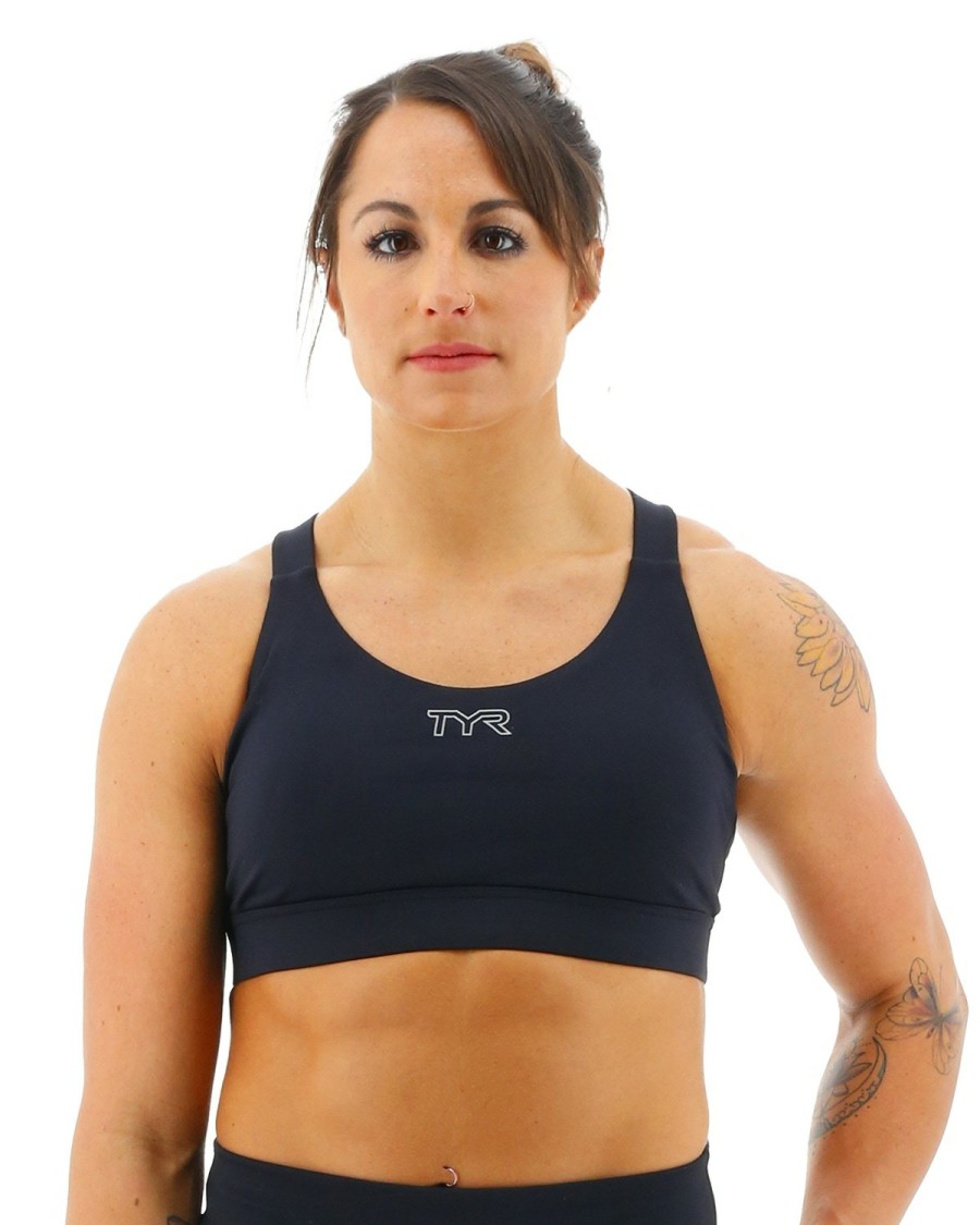 Women TYR Sport Sports Bras | Tyr Base Kinetic Women'S Crossback Sports Bra - Solid