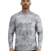 Men TYR Sport Shirts | Tyr Sundefense Men'S Vented Long Sleeve Crew Shirt - Turbulent